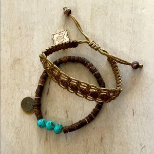Surf style bracelets earth tones